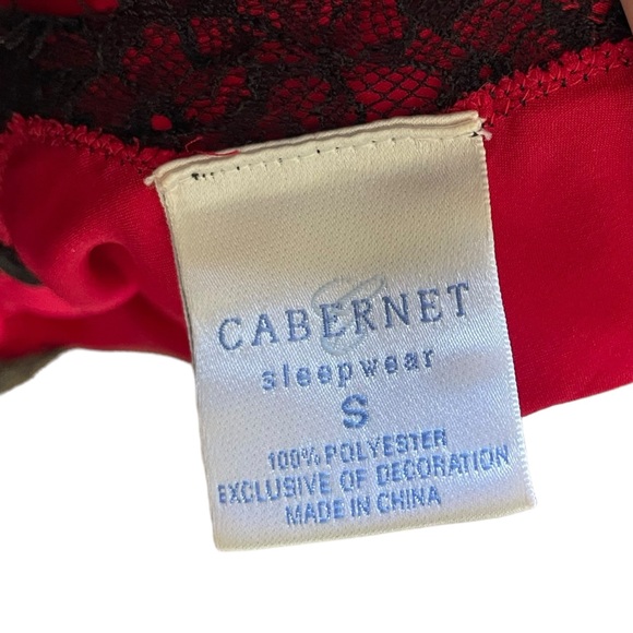 Cabernet Red Black Silky Satin Velvet Goth Witchy Romantic Lingerie Slip Dress - Picture 6 of 6
